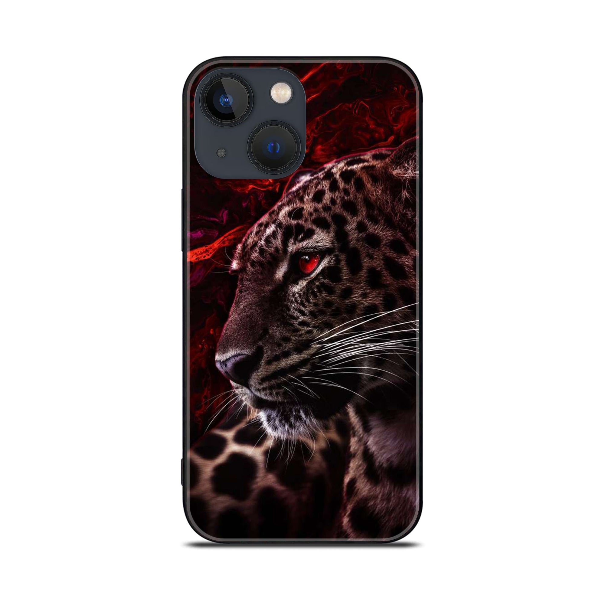 iPhone 14 - Tiger Art series - Premium Printed Glass soft Bumper shock Proof Case