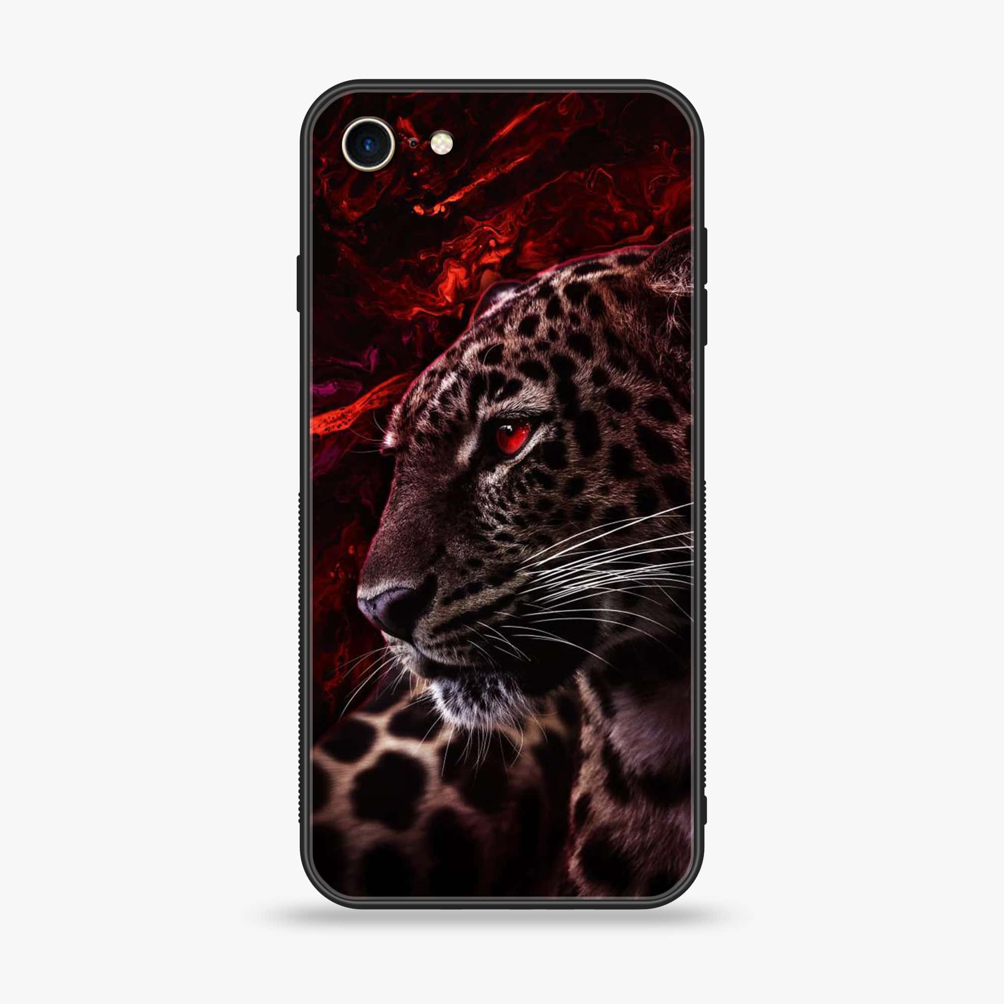 iPhone 8- Tiger Art Series - Premium Printed Glass soft Bumper shock Proof Case