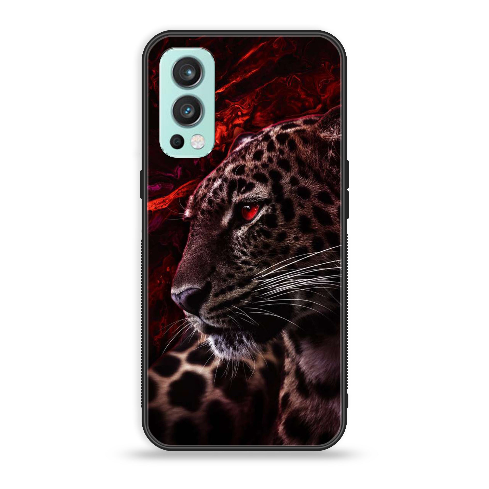 OnePlus Nord 2 5G - Tiger Series - Premium Printed Glass soft Bumper shock Proof Case