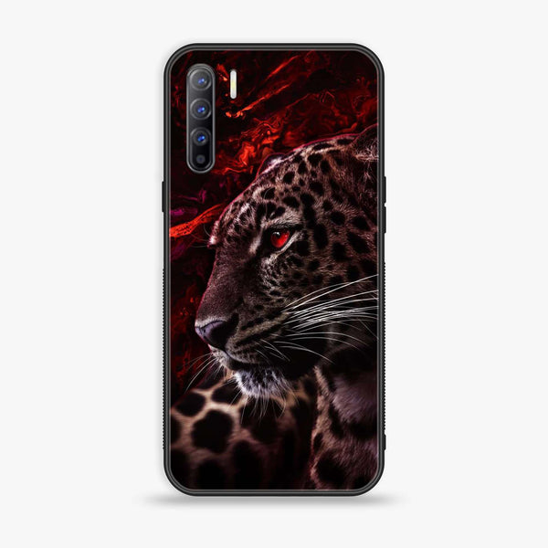Oppo Reno 3 / OPPO A91 / F15 - Tiger Design 5 - Premium Printed Glass soft Bumper shock Proof Case CS-19666