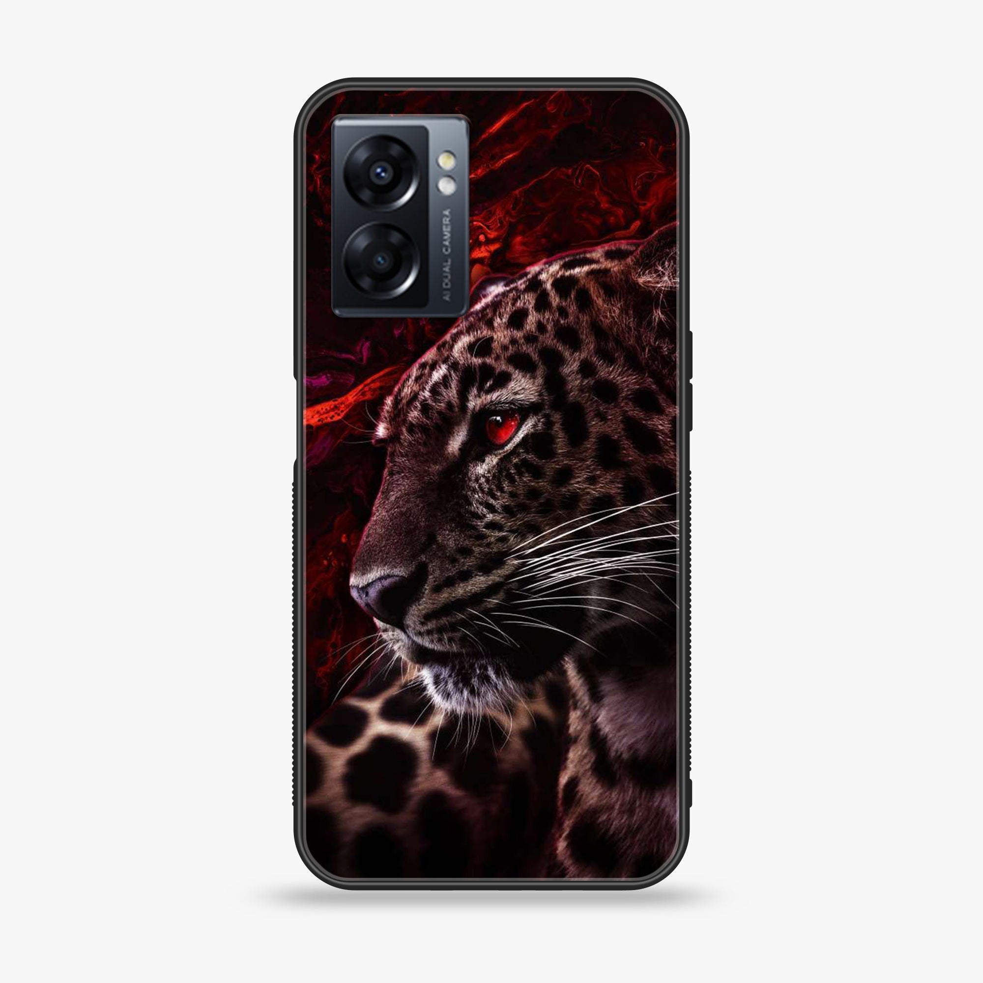 Oppo A77 4G - Tiger Art Series - Premium Metal Printed soft Bumper shock Proof Case