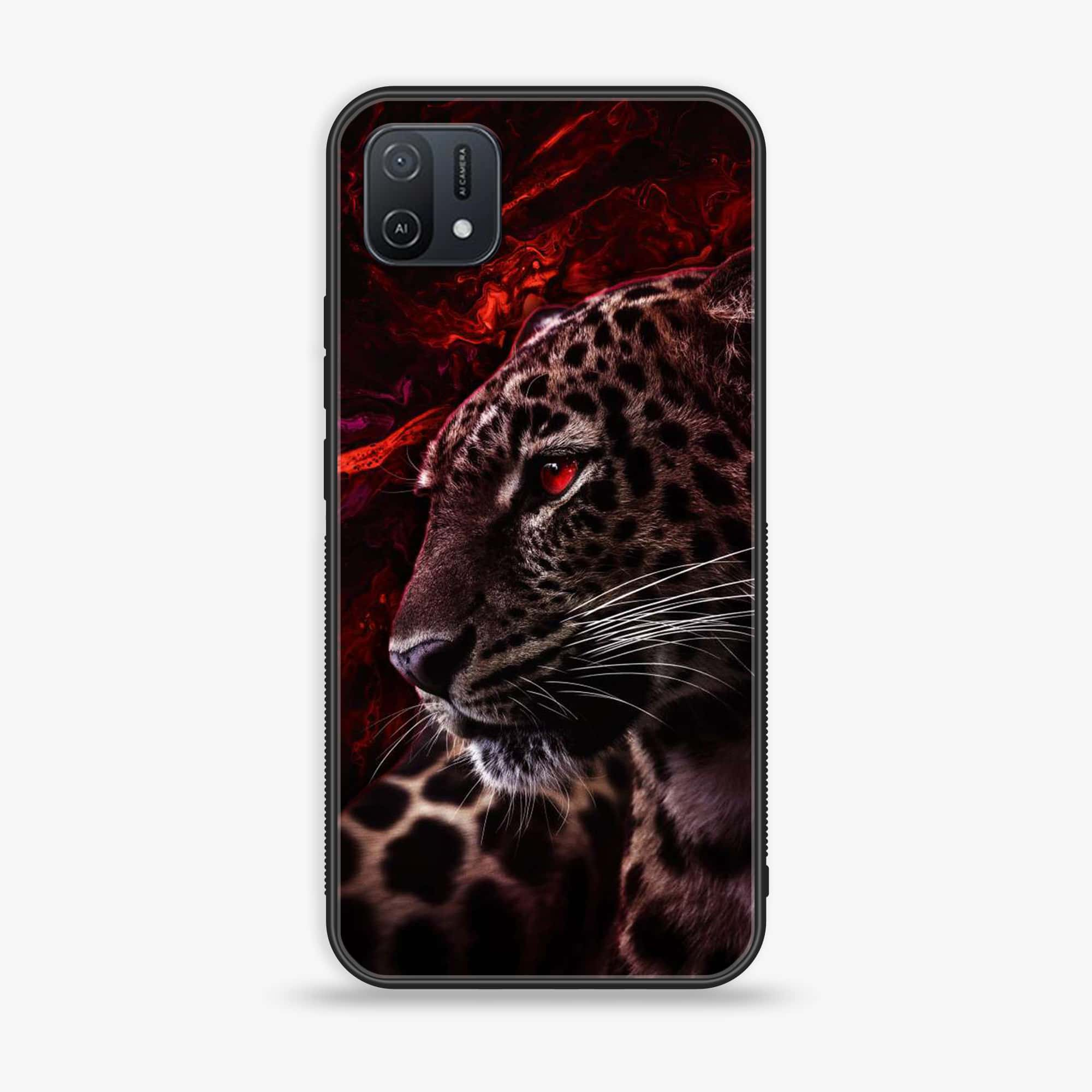 OPPO A16k Tiger Series Premium Printed Glass soft Bumper shock Proof Case