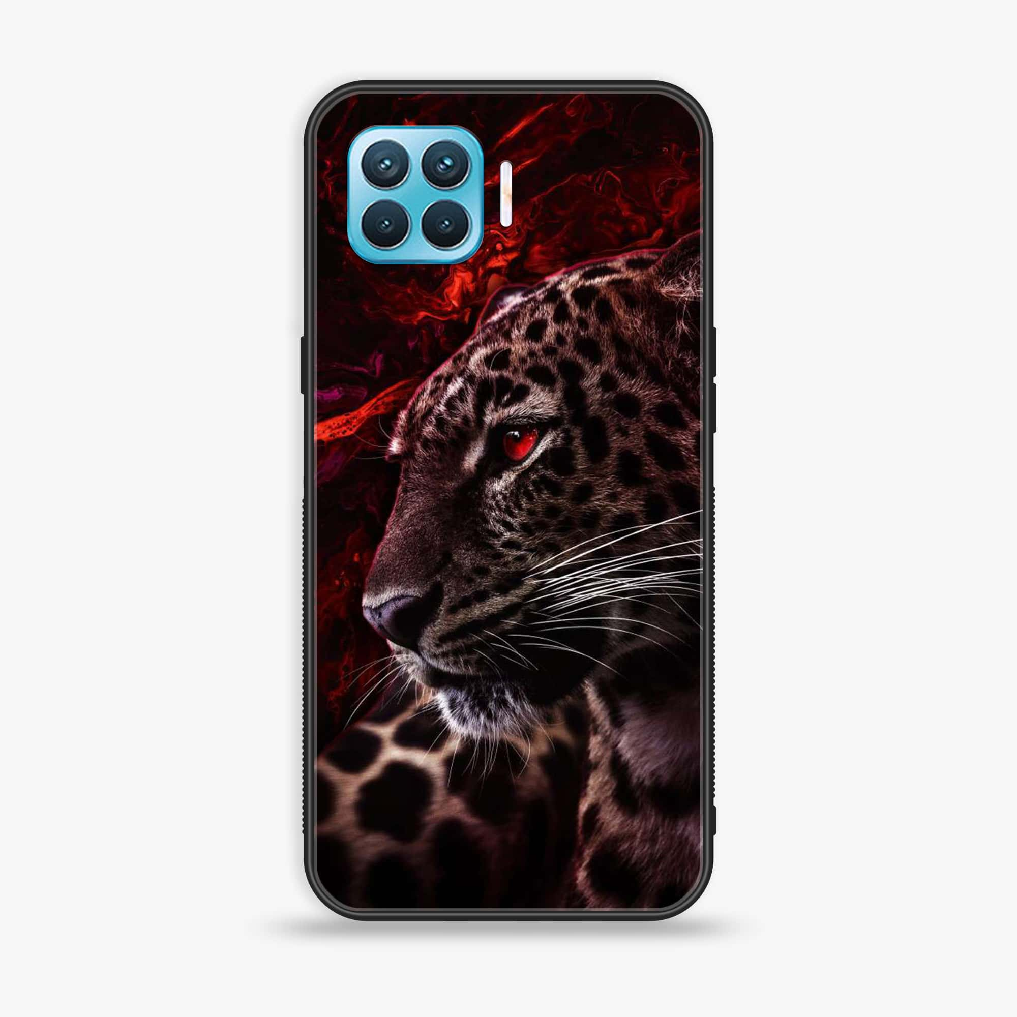 Oppo F17 Pro - Tiger Series - Premium Printed Glass soft Bumper shock Proof Case