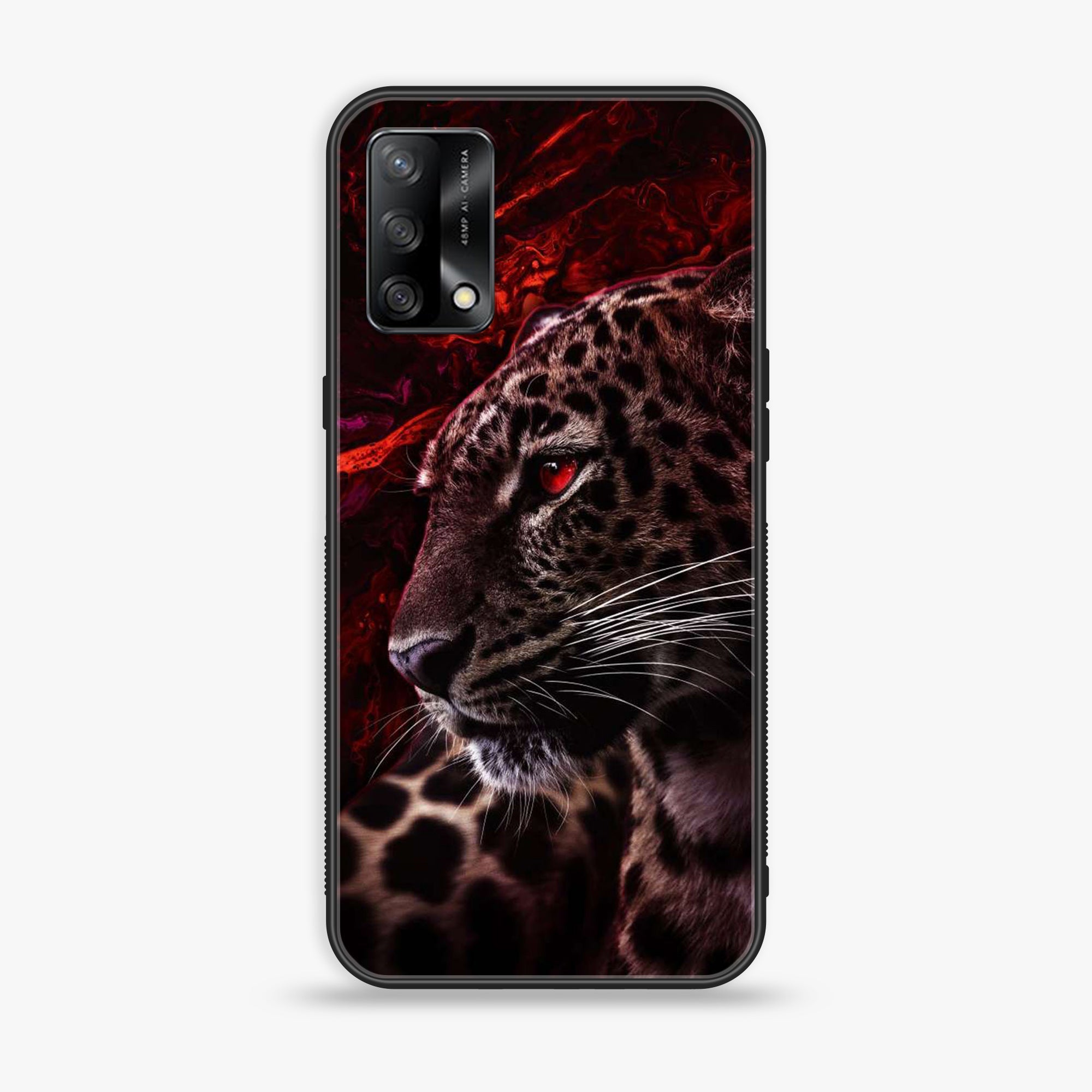 Oppo F19s - Tiger Art Series - Premium Metal Printed soft Bumper shock Proof Case
