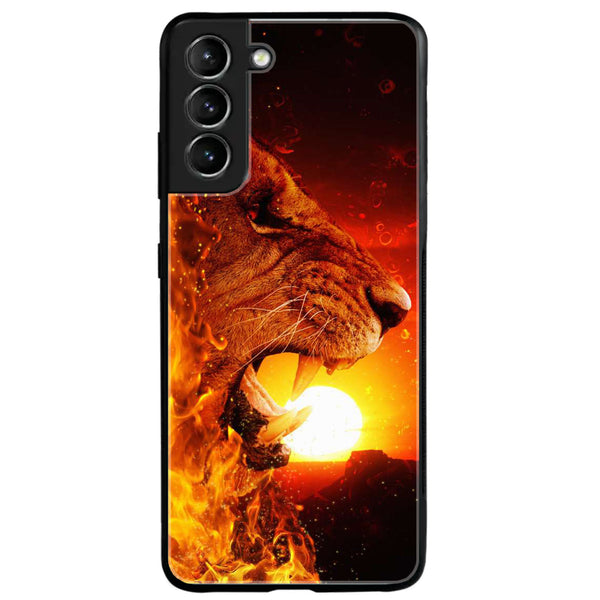 Galaxy S21 Plus - Tiger Design 1 - Premium Metal Printed soft Bumper shock Proof Case CS-7576