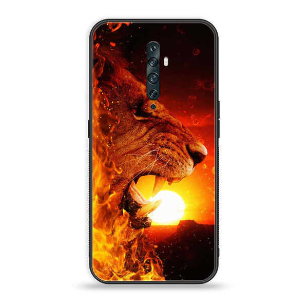 Oppo Reno 2Z - Tiger Art Design 1 - Premium Printed Glass soft Bumper shock Proof Case CS-13449