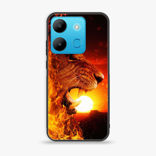 Infinix Smart 7 HD - Tiger Series - Premium Printed Glass soft Bumper shock Proof Case