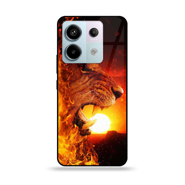 Redmi Note 13 - Tiger Design 1 - Premium Metal Printed soft Bumper shock Proof Case CS-18215