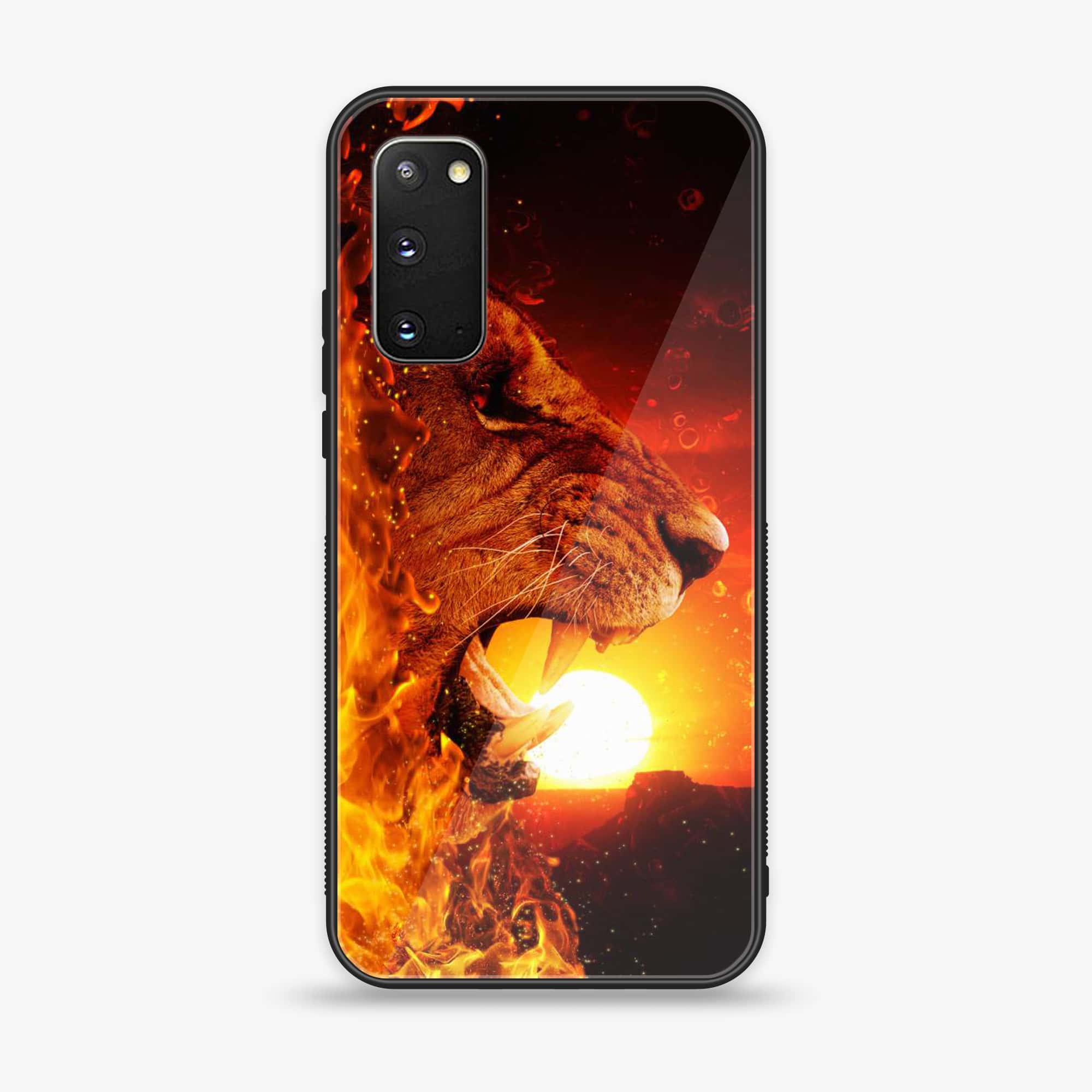 Samsung Galaxy A02s - Tiger Series - Premium Printed Glass soft Bumper shock Proof Case