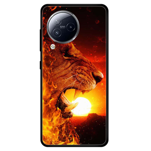 XIAOMI CIVI 3 - Tiger Series - Premium Printed Glass soft Bumper shock Proof Case