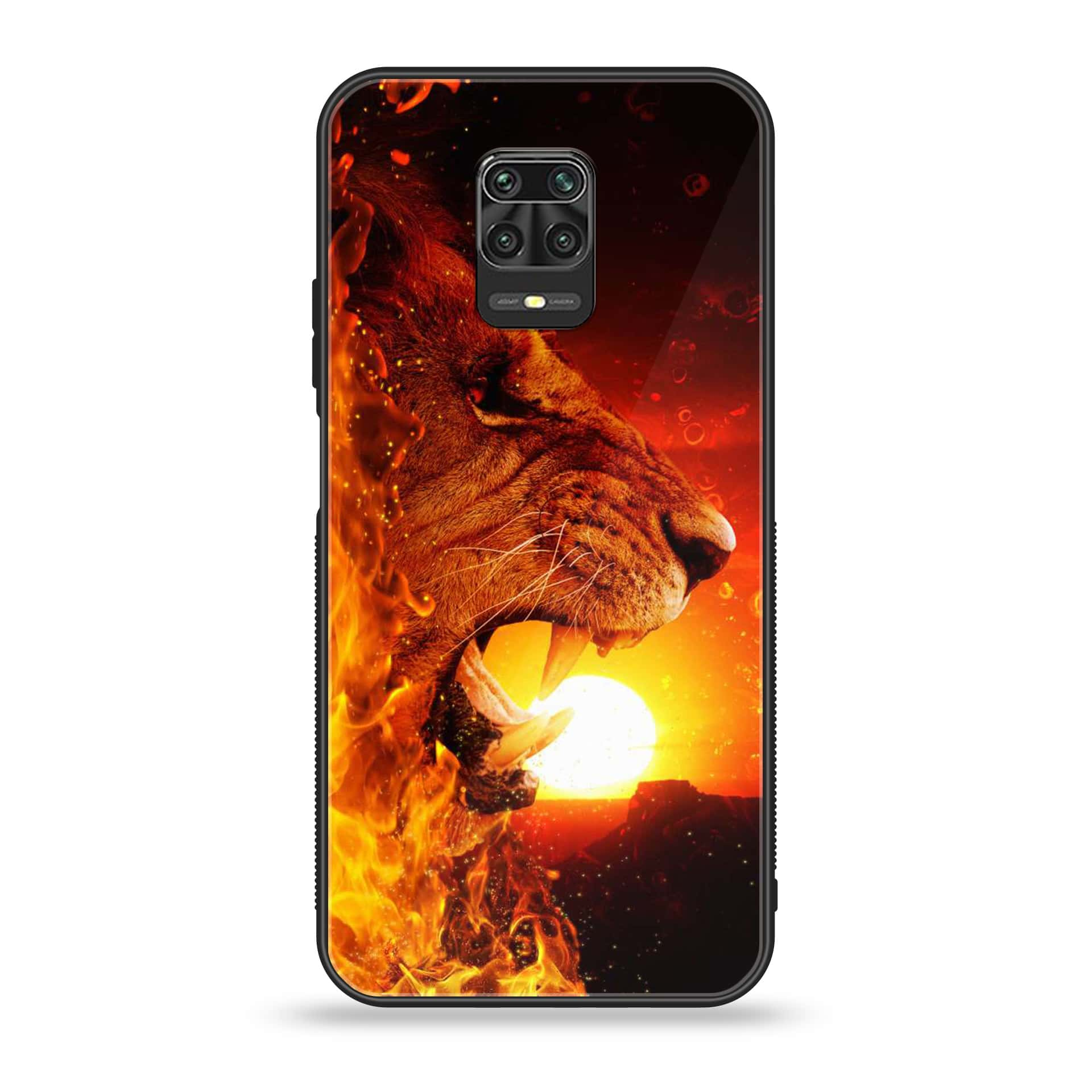 Xiaomi Redmi Note 9 Pro - Tiger Series - Premium Printed Glass soft Bumper shock Proof Case