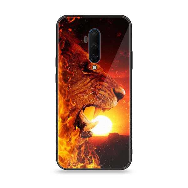 OnePlus 7T Pro - Tiger Series - Premium Printed Glass soft Bumper shock Proof Case