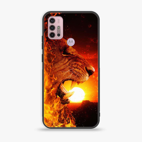 Motorola Moto G20 - Tiger Series - Premium Printed Glass soft Bumper shock Proof Case