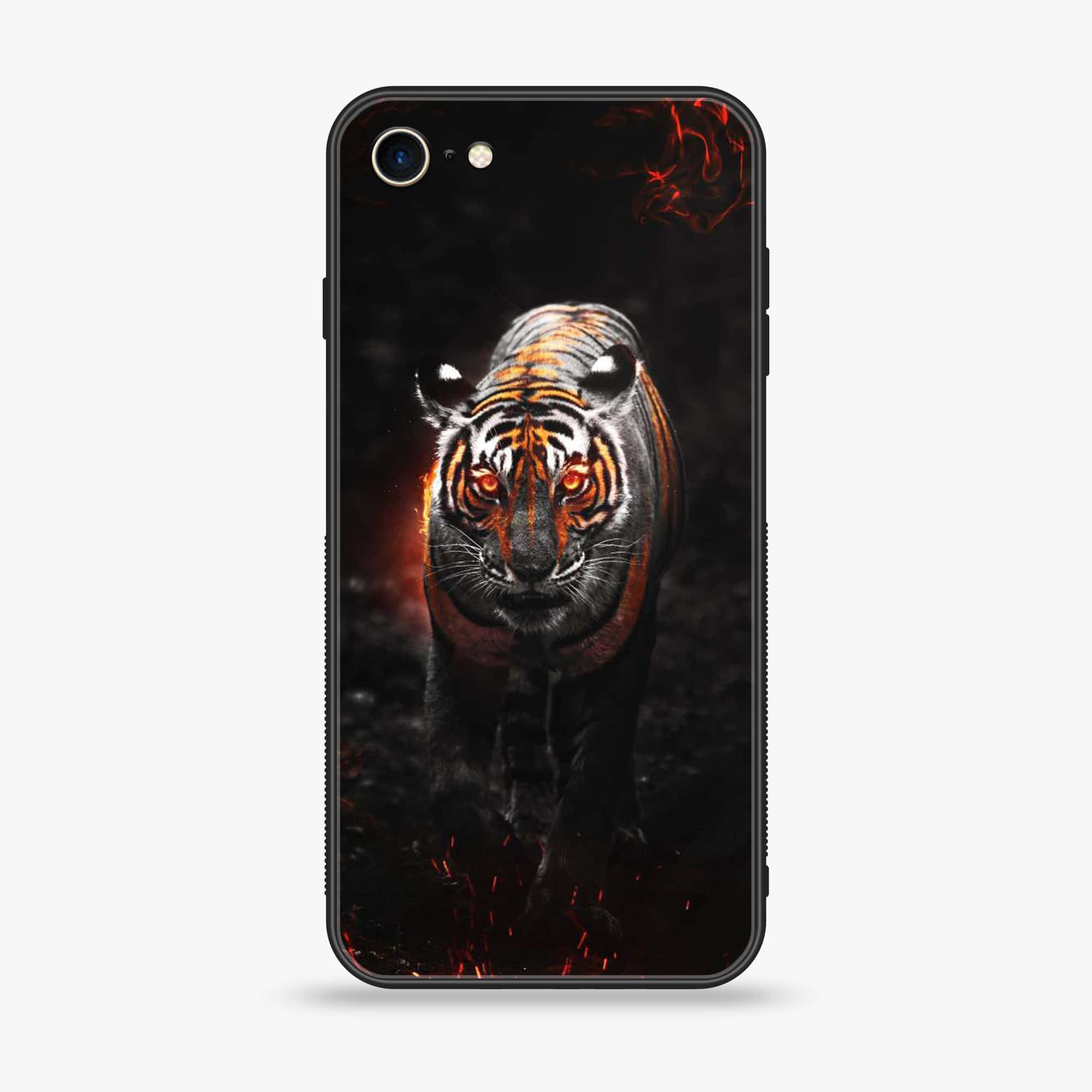 iPhone SE 2020 - Tiger Art Series - Premium Printed Glass soft Bumper shock Proof Case