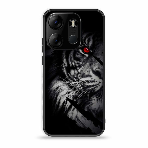 Tecno Spark Go 2023 - Tiger Art Design 7- Premium Printed Glass soft Bumper shock Proof Case CS-13079