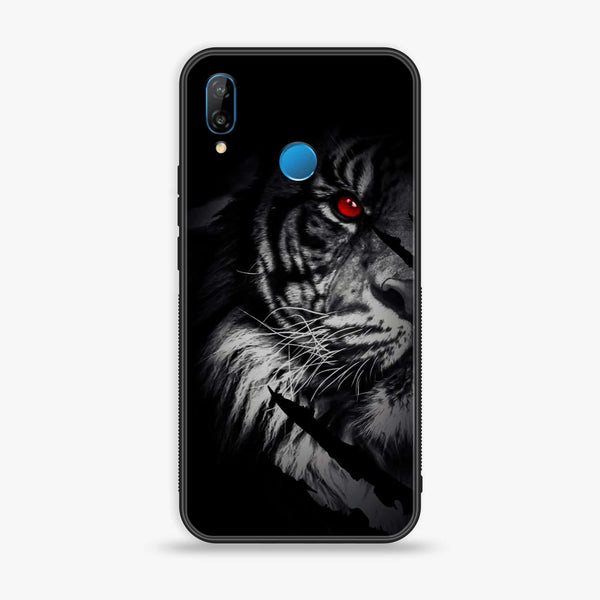 Huawei P20 lite - Tiger Design 7- Premium Printed Glass soft Bumper shock Proof Case CS-11071