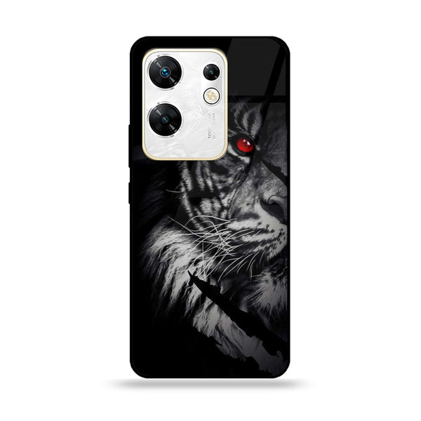 Infinix Zero 30 4G - Tiger Design 7  - Premium Printed Glass soft Bumper shock Proof Case CS-26622