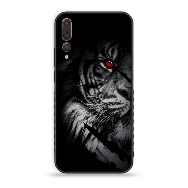 Huawei P20 Pro - Tiger Art Design 7 - Premium Printed Glass soft Bumper shock Proof Case CS-17986