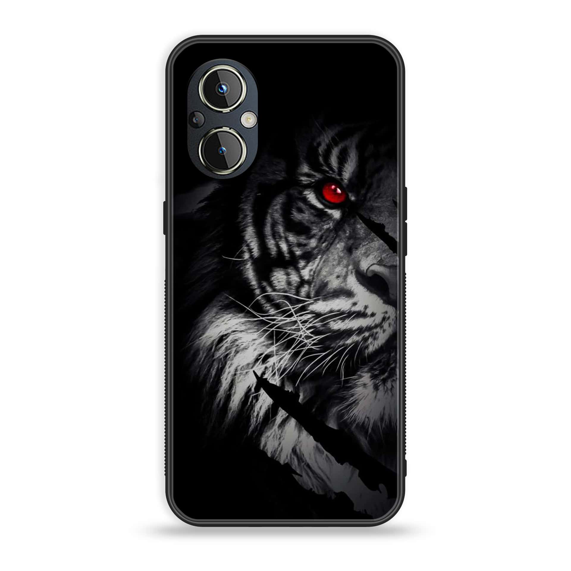OnePlus Nord N20 5G - Tiger Series - Premium Printed Glass soft Bumper shock Proof Case