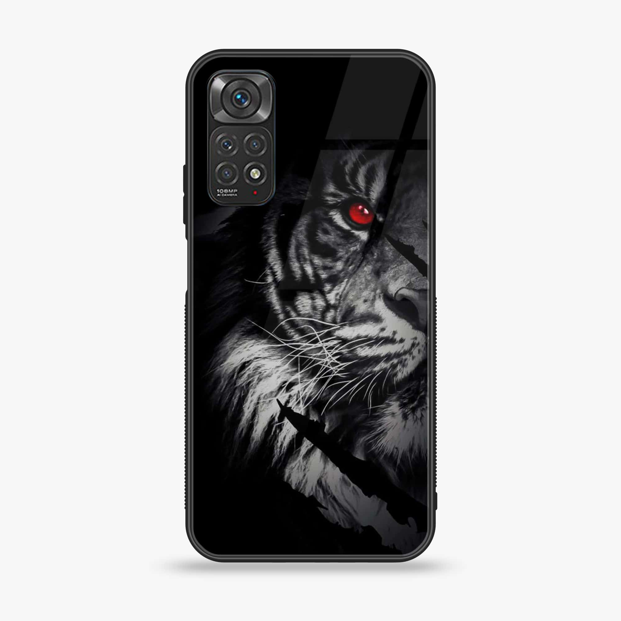 Xiaomi Redmi Note 11 Pro Tiger Art Series Premium Printed Glass soft Bumper shock Proof Case