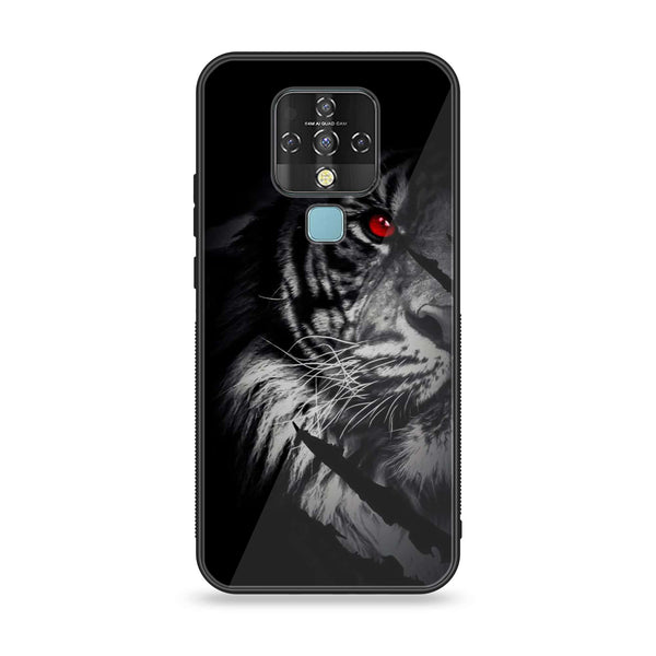 Tecno Camon 16 - Tiger Design 7- Premium Printed Glass soft Bumper shock Proof Case CS-12978