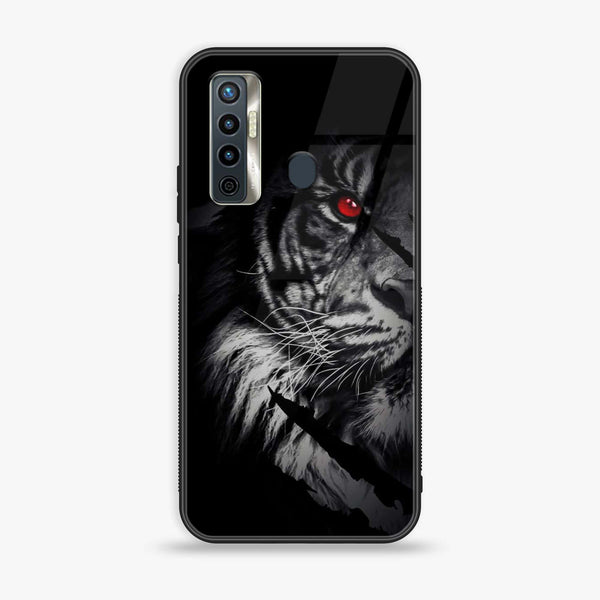 Tecno Camon 17 - Tiger Design 7 - Premium Printed Glass soft Bumper shock Proof Case CS-13975