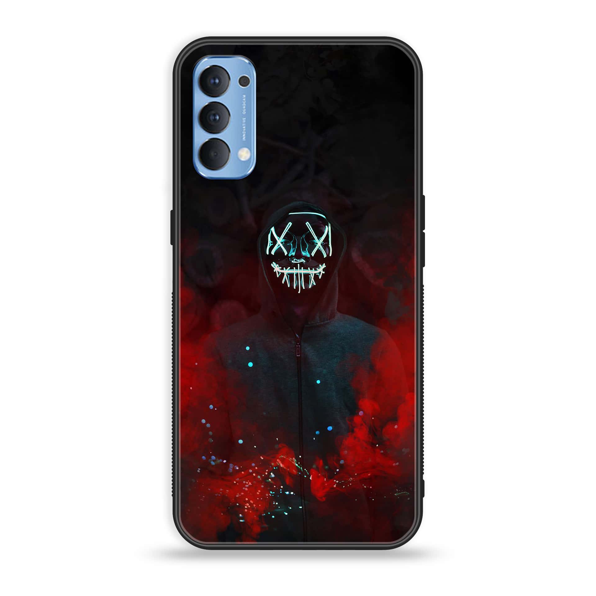 Oppo Reno 4 4G  Anonymous Series 2.0 Premium Printed Glass soft Bumper shock Proof Case