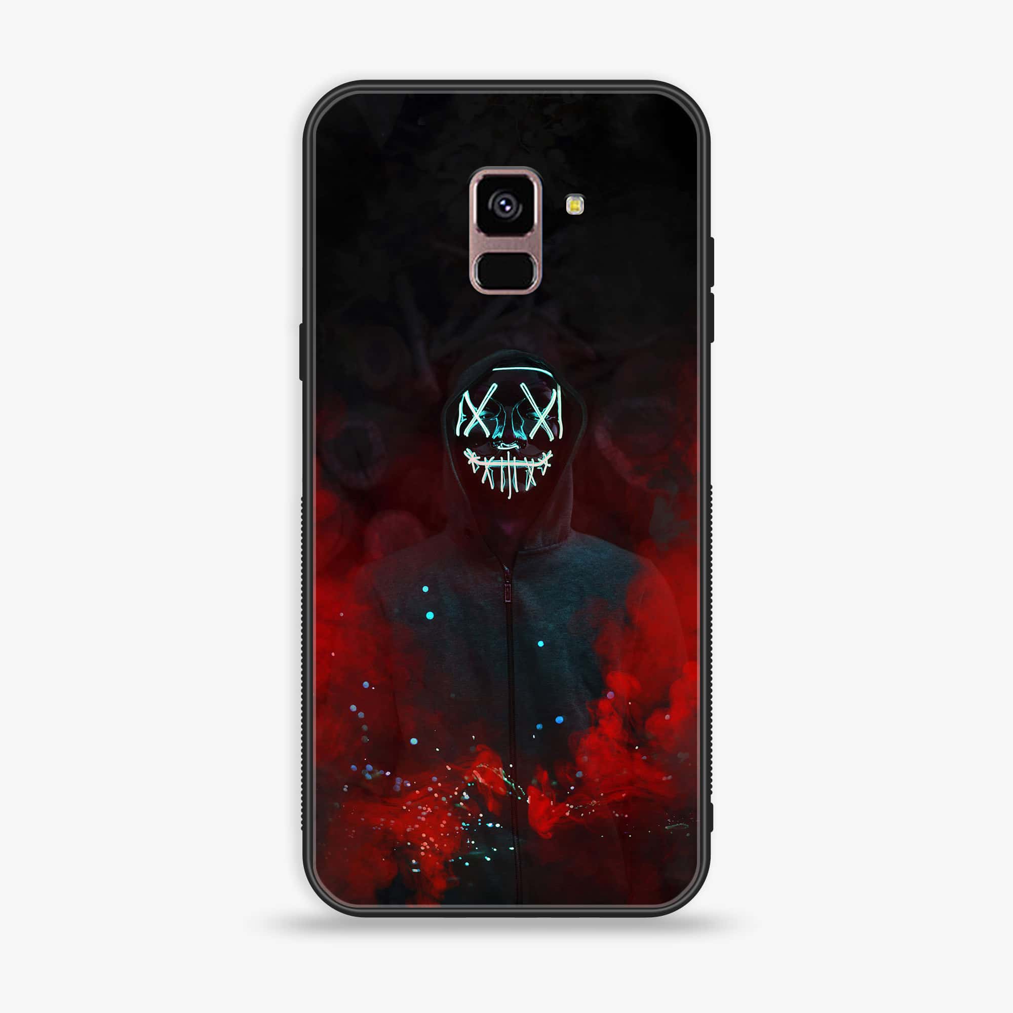 Samsung Galaxy A8+ (2018) - Anonymous 2.0 Series - Premium Printed Glass soft Bumper shock Proof Case
