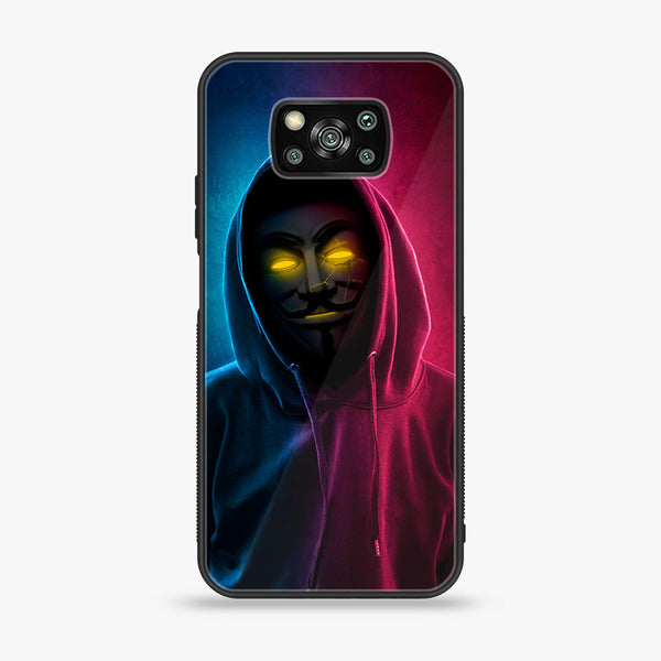 Xiaomi Poco X3 - Anonymous 2.0 Design 2 - Premium Printed Glass soft Bumper shock Proof Case CS-10455