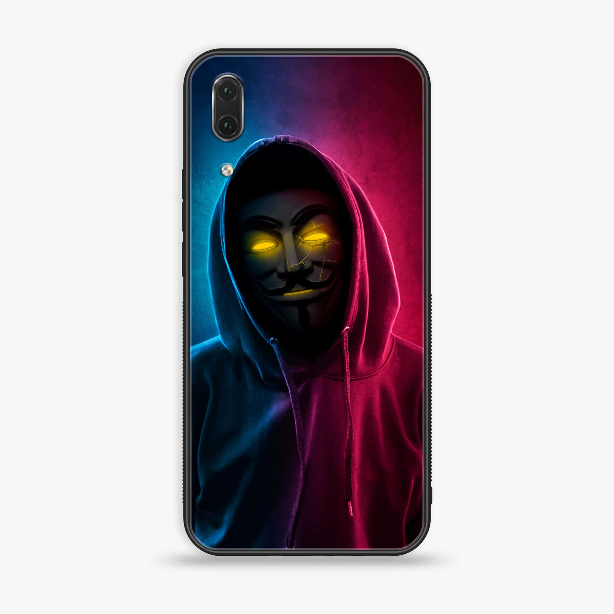 Huawei P20 - Anonymous 2.0 Series - Premium Printed Glass soft Bumper shock Proof Case
