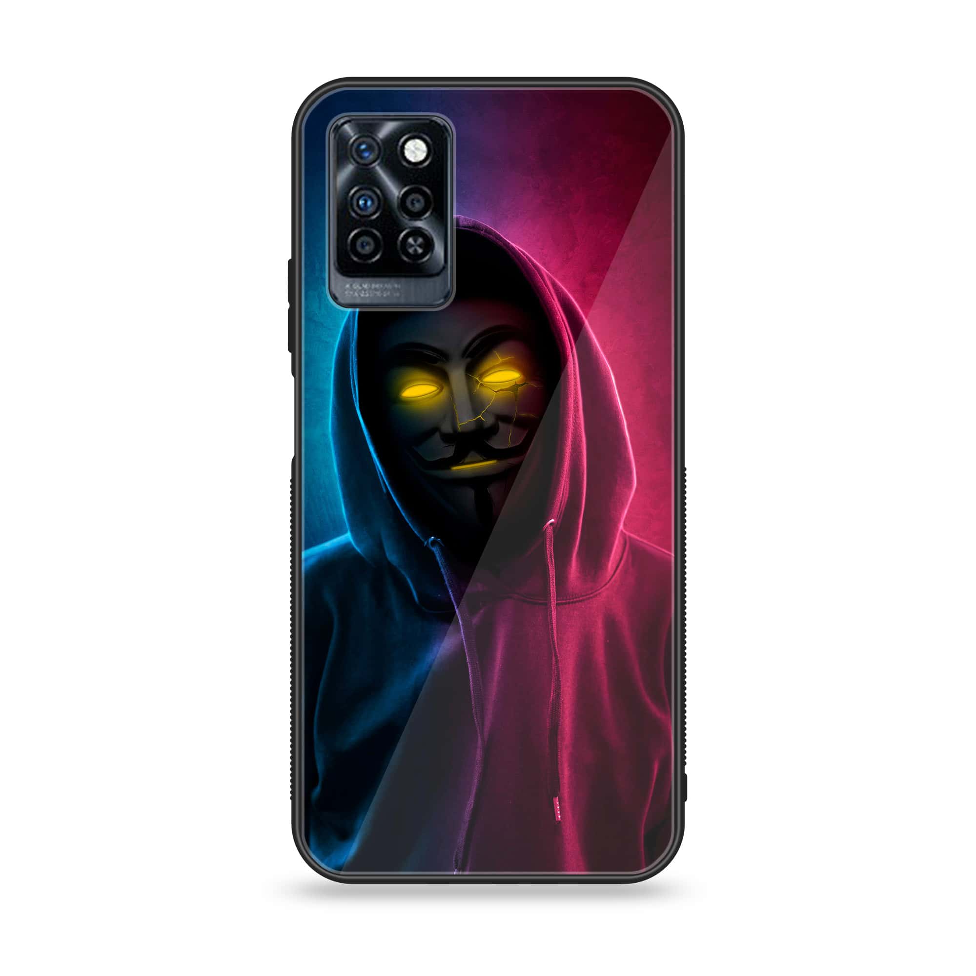 Infinix Note 10 Pro - Anonymous 2.0 Series - Series Premium Printed Glass soft Bumper shock Proof Case