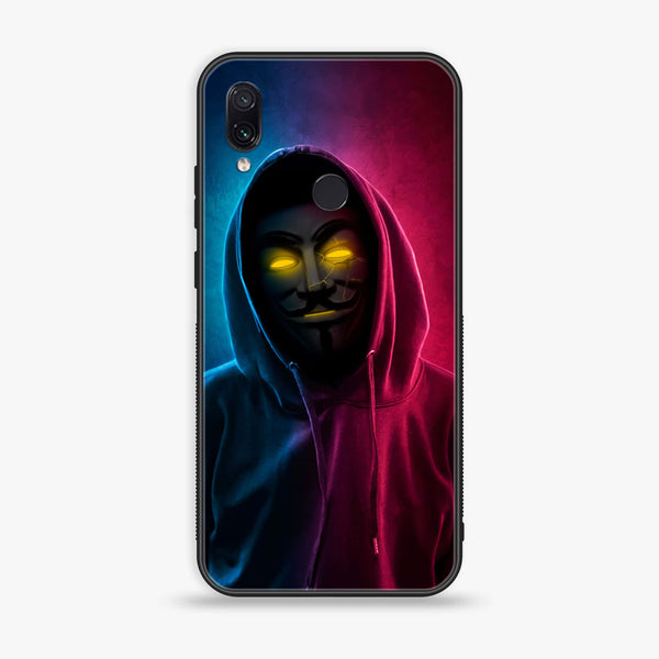 Xiaomi Redmi Note 7 - Anonymous 2.0 Design 2 - Premium Printed Glass soft Bumper shock Proof Case CS-23006