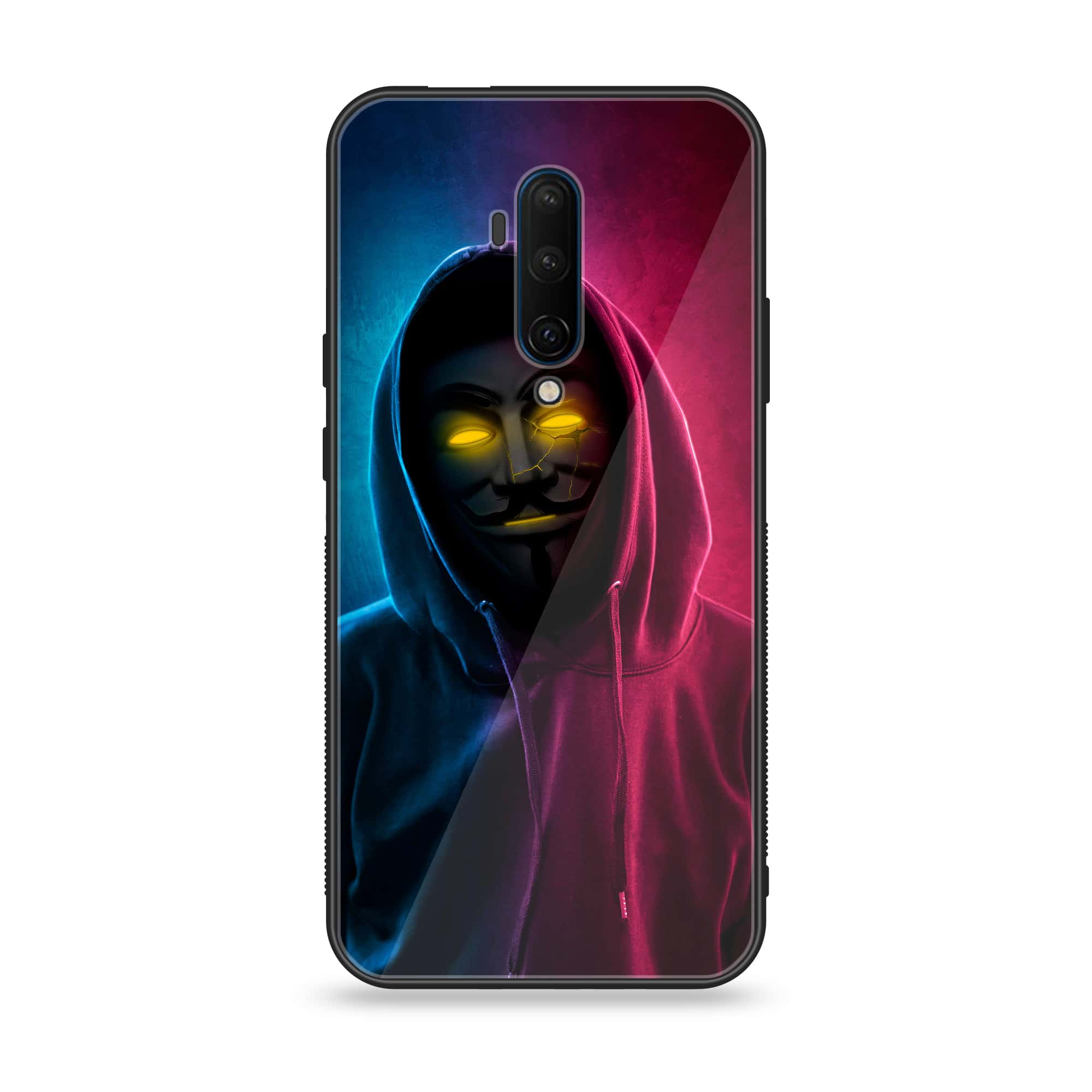 OnePlus 7T Pro - Anonymous 2.0 Series - Premium Printed Glass soft Bumper shock Proof Case