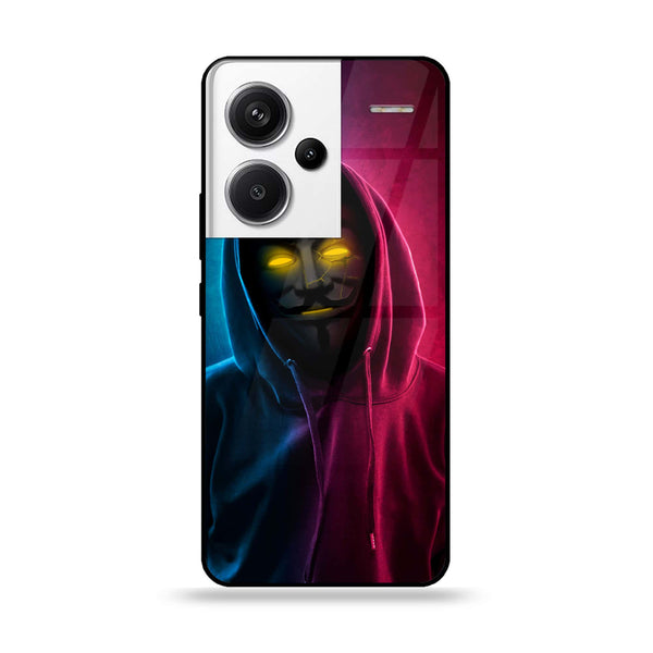 Redmi Note 13 Pro Plus 5G - Anonymous 2.0 Design 5 - Premium Printed Glass soft Bumper CS-13269 shock Proof Case