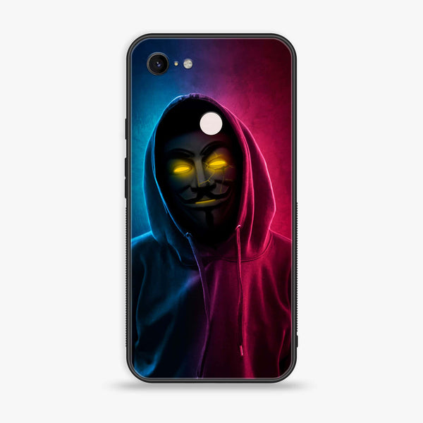 Google Pixel 3 XL - Anonymous 2.0 Design 2- Premium Printed Glass soft Bumper shock Proof Case CS-11279