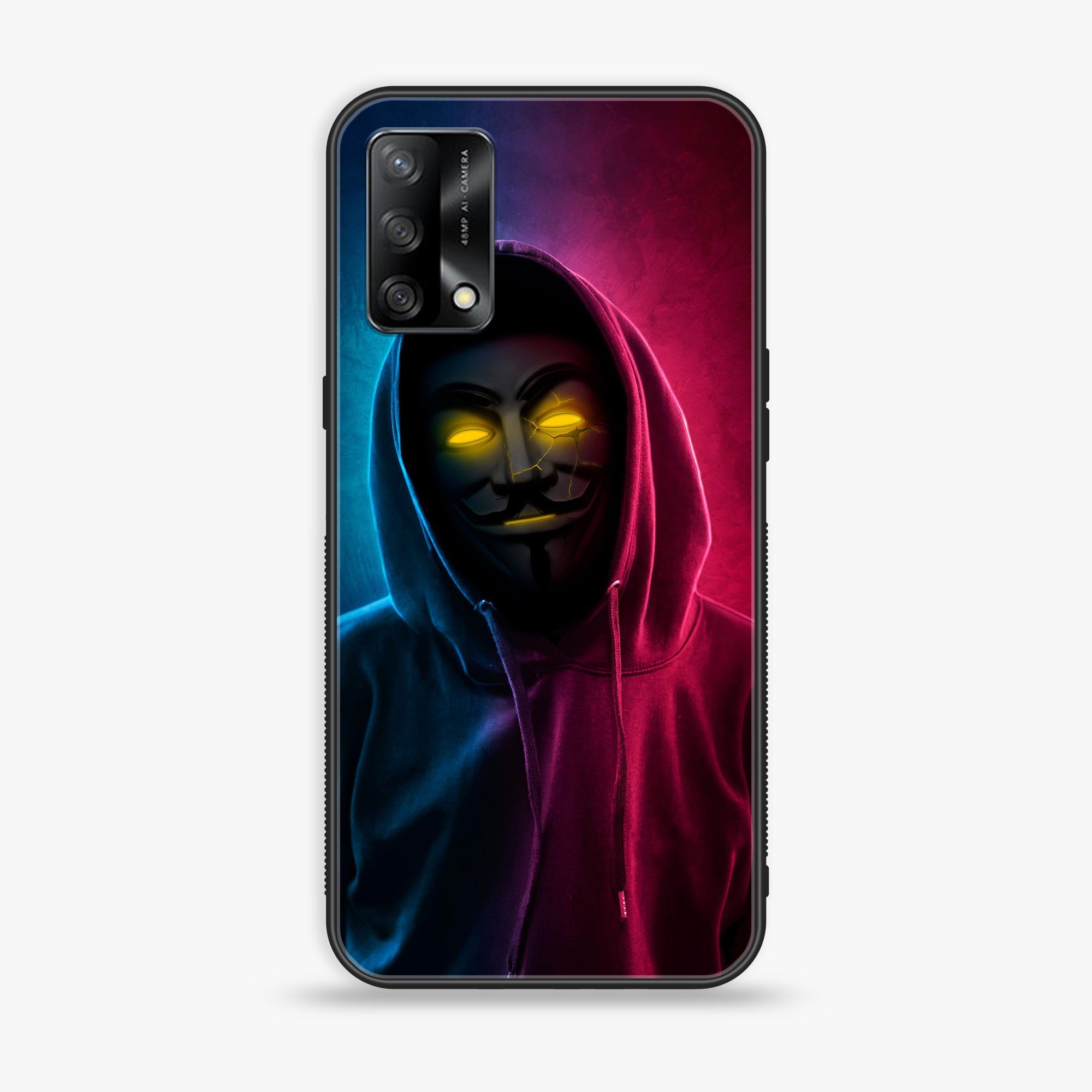 Oppo F19s  - Anonymous 2.0  Series - Premium Metal Printed soft Bumper shock Proof Case