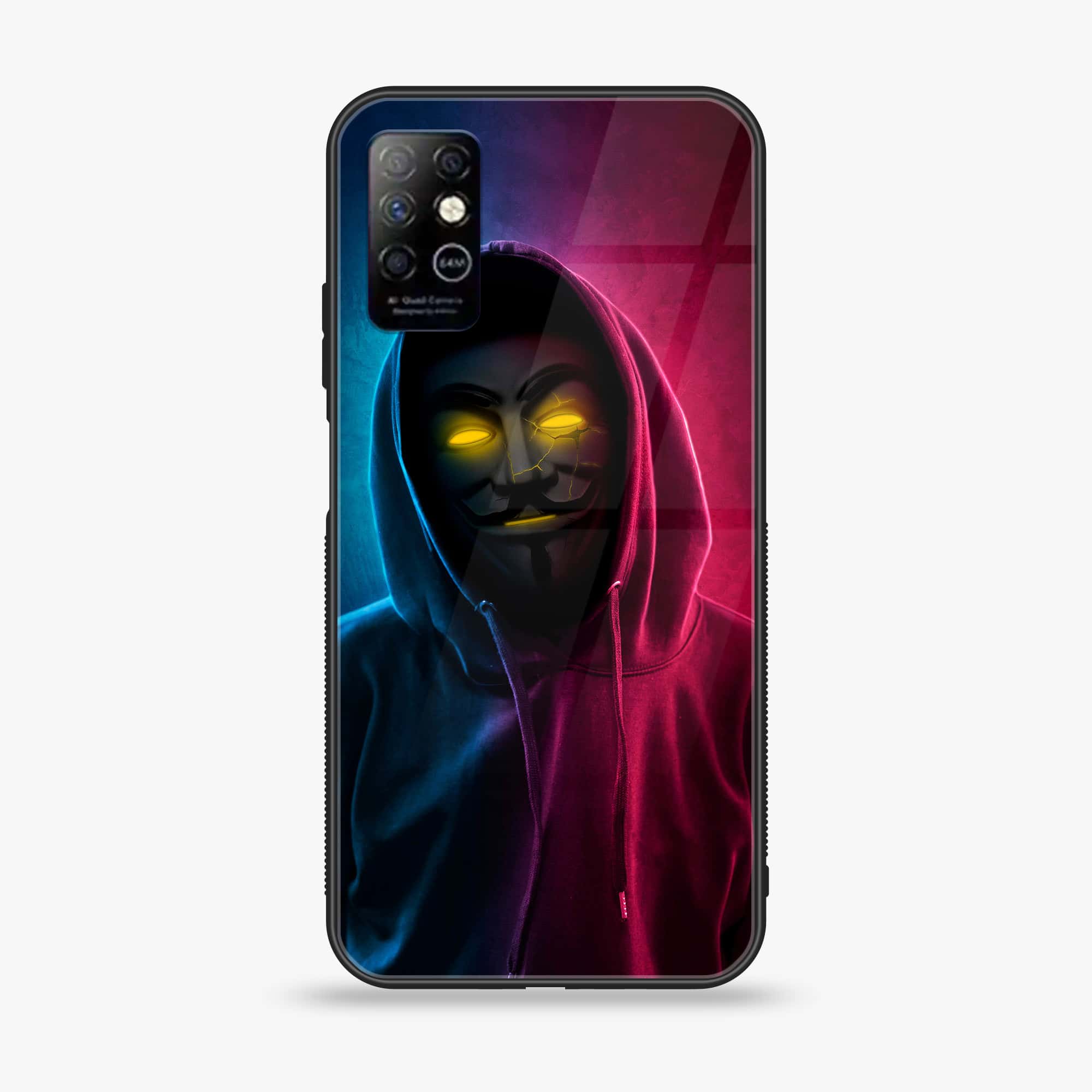 Infinix Note 8i - Anonymous 2.0 Series - Premium Printed Glass soft Bumper shock Proof Case
