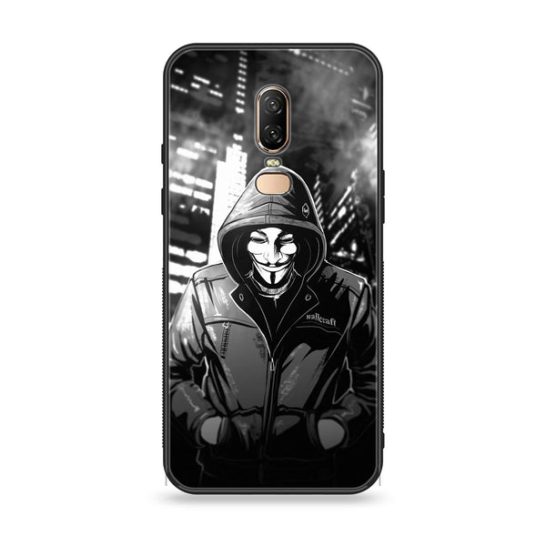 OnePlus 6 - Anonymous 2.0 Series - Premium Printed Glass soft Bumper shock Proof Case