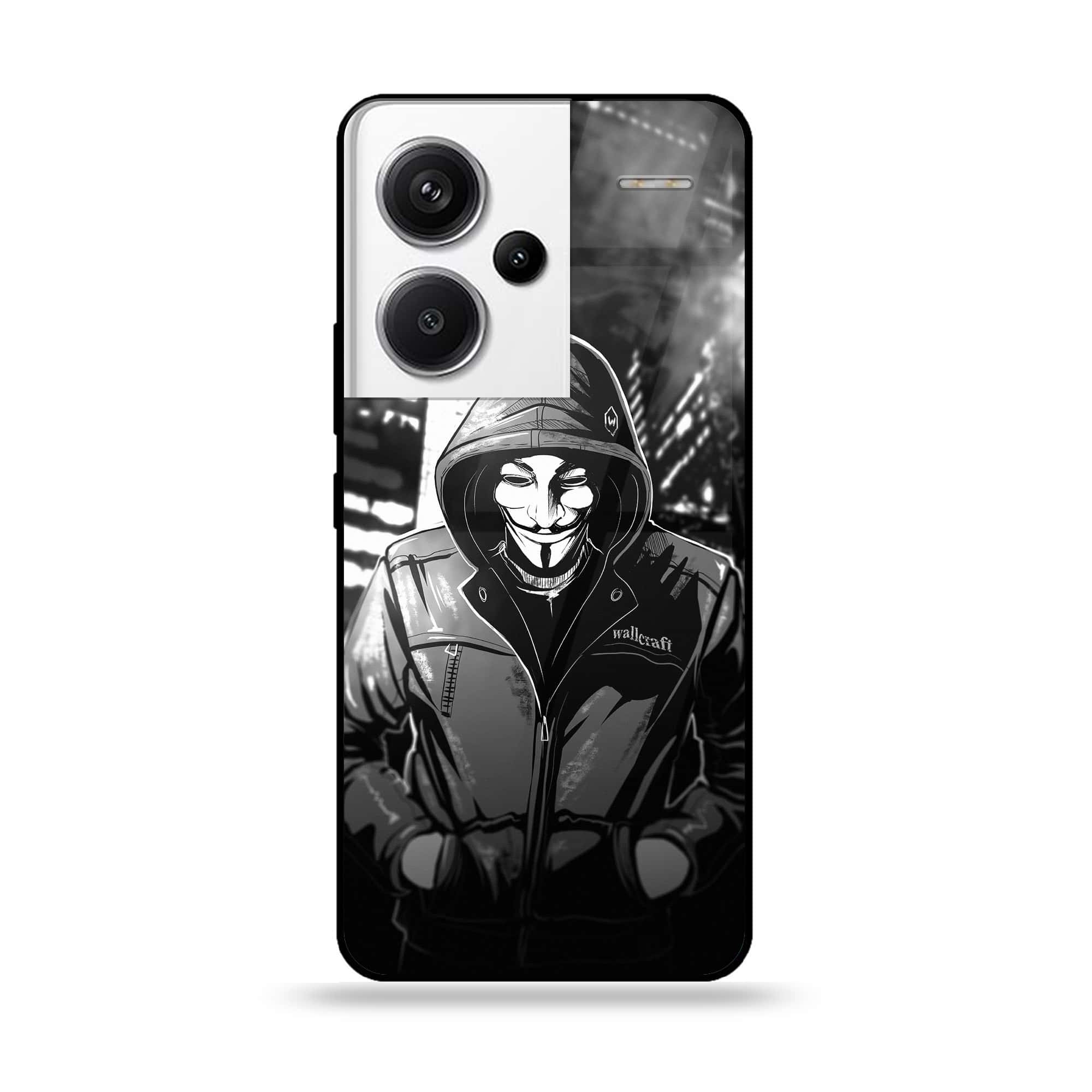 Redmi Note 13 Pro Plus 5G - Anonymous 2.0 Series - Premium Printed Glass soft Bumper shock Proof Case
