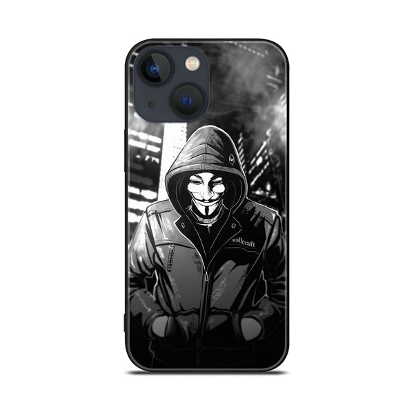 iPhone 14 Plus - Anonymous 2.0 Series - Premium Printed Glass soft Bumper shock Proof Case