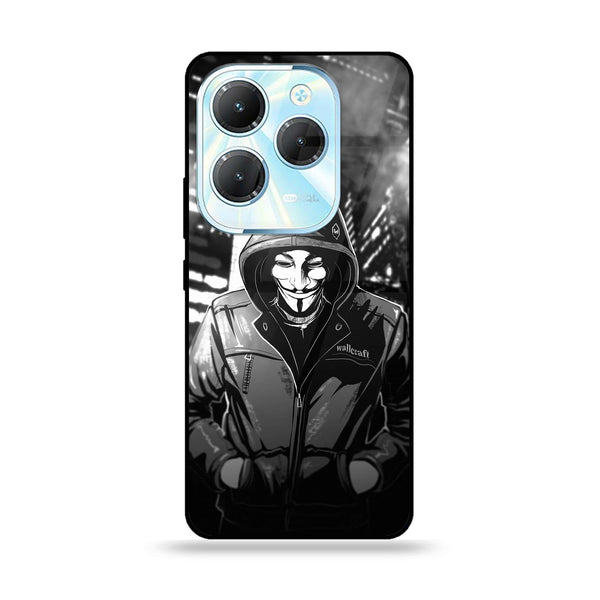 Infinix Hot 40 Pro / Hot 40  - Anonymous 2.0 Design 1  - Premium Metal Printed soft Bumper Shock Proof Case CS-41375