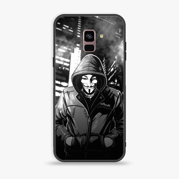 Samsung Galaxy A8+ (2018) - Anonymous 2.0 Series - Premium Printed Glass soft Bumper shock Proof Case