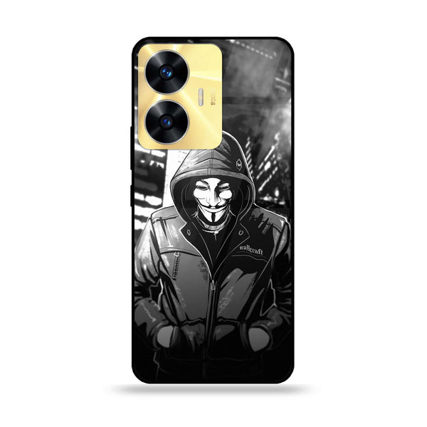 Realme C55 - Anonymous 2.0 Series - Premium Printed Glass soft Bumper shock Proof Case