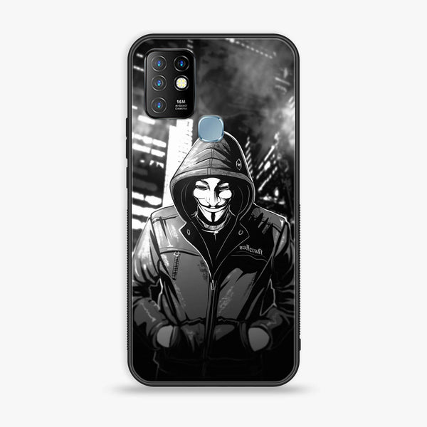Infinix Hot 10 - Anonymous 2.0 Design 1- Premium Metal Printed soft Bumper shock Proof Case CS-46835