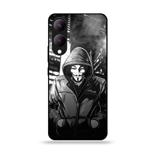 Vivo Y17S - Anonymous 2.0 Design 1 - Premium Printed Glass soft Bumper shock Proof Case CS-17620