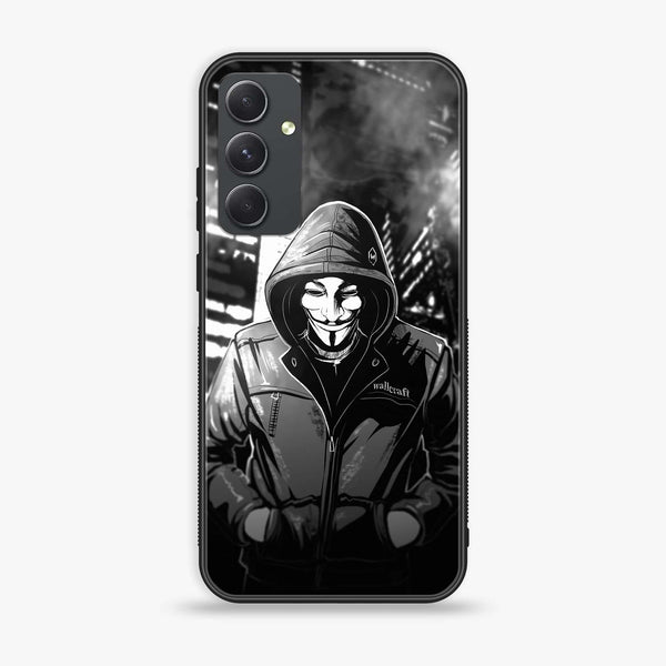 Samsung Galaxy A24 4G - Anonymous 2.0 Design 1 - Premium Printed Glass soft Bumper shock Proof Case CS-12249