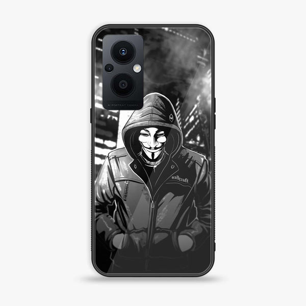 Oppo Reno 7z/OnePlus N20/ F21 Pro 5g  - Anonymous 2.0 Series  Design 1 - Premium Printed Glass soft Bumper shock Proof Case  CS-21201