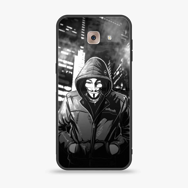 Samsung Galaxy J7 Max - Anonymous 2.0 Series - Premium Printed Glass soft Bumper shock Proof Case