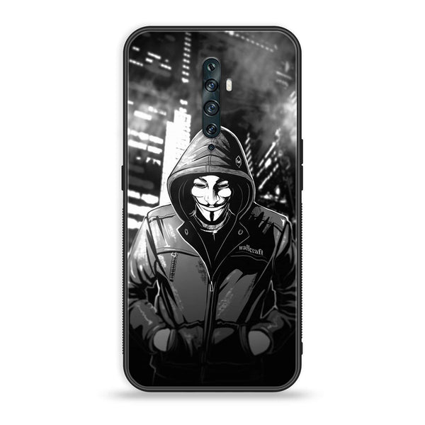 Oppo Reno 2Z - Anonymous 2.0 Design 1 - Premium Printed Glass soft Bumper shock Proof Case CS-14714