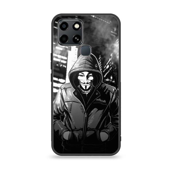Infinix Smart 6 HD - Anonymous 2.0  - Premium Printed Glass soft Bumper shock Proof Case